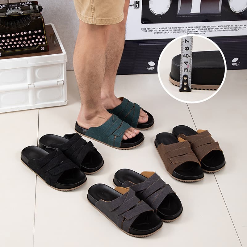 2025 New Men's Summer Slippers H, Breathable, Comfortable, Trendy, Business Casual, Outdoor Slippers for Men