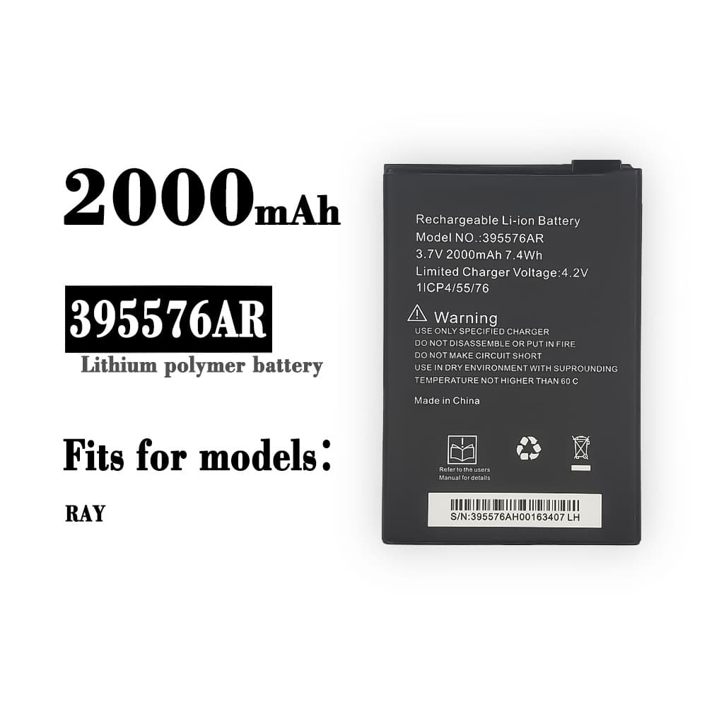 Compatible Neno Phone Battery RAY Built-in Durable New Cell 395576AR 2000mAh Factory Wholesale