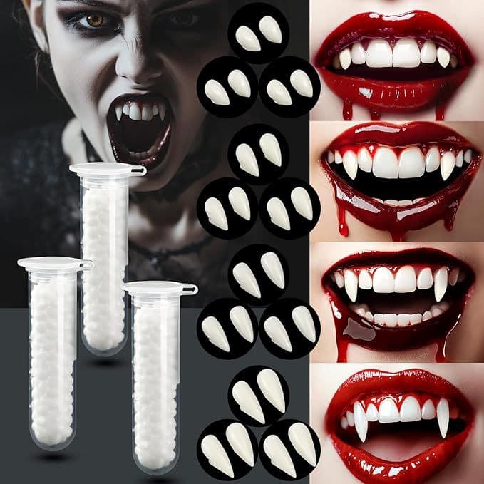 Cross-border Masquerade Realistic Teeth Prank Prop Halloween Vampire Zombie Fake Teeth Prop Set Wholesale