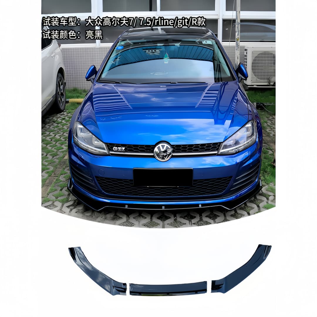 Golf 7/7.5 GTI RLINE R Modified Front Lip Bumper GOLF 7/7.5 Modified Three-Piece Front Lip