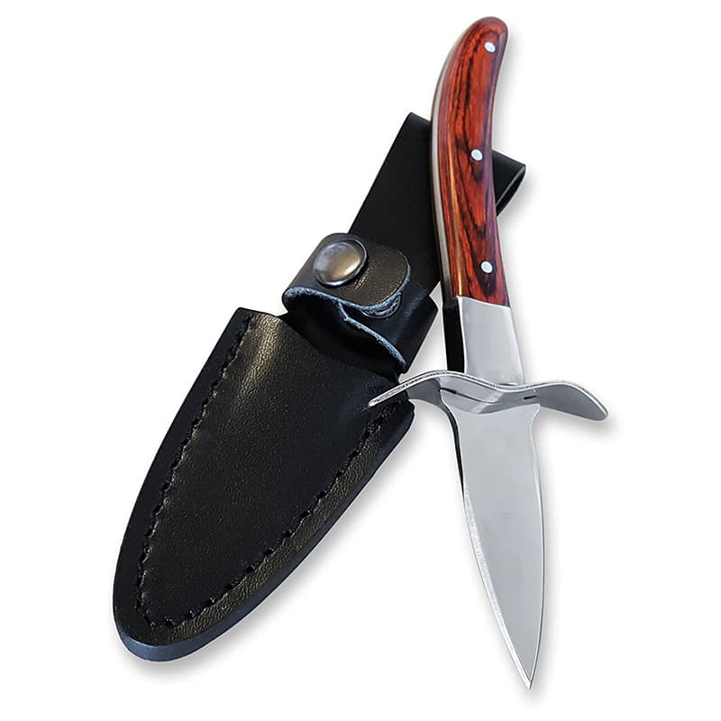 Wholesale Stainless Steel Oyster Knife with Colorful Wood Handle, Shell Opening Tool for Oysters, Bulk Orders at Competitive Prices