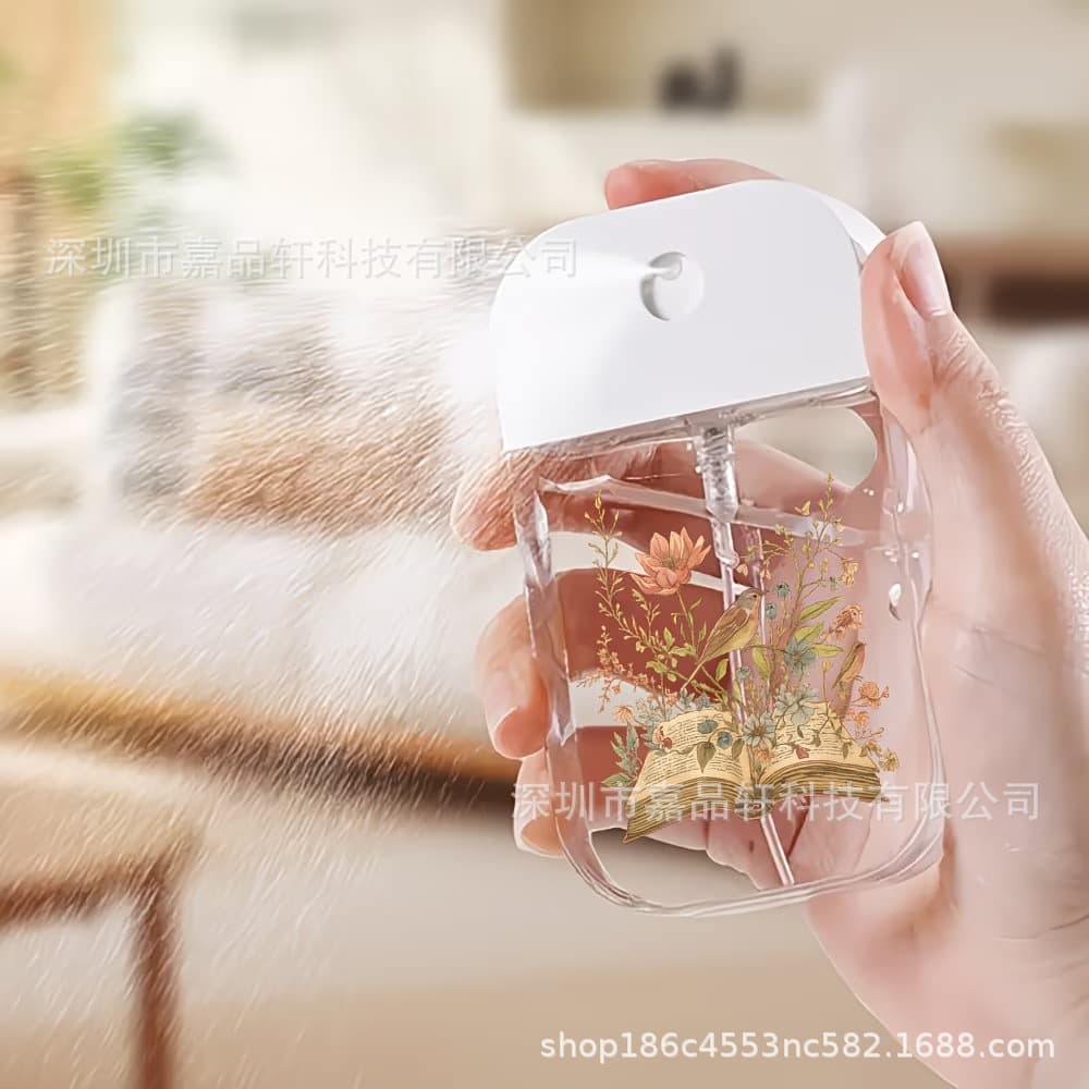 Cross-border Card-style Portable Spray Bottle Travel Makeup Remover Perfume Bottle 50ml Mosquito Repellent Alcohol Toner Refillable