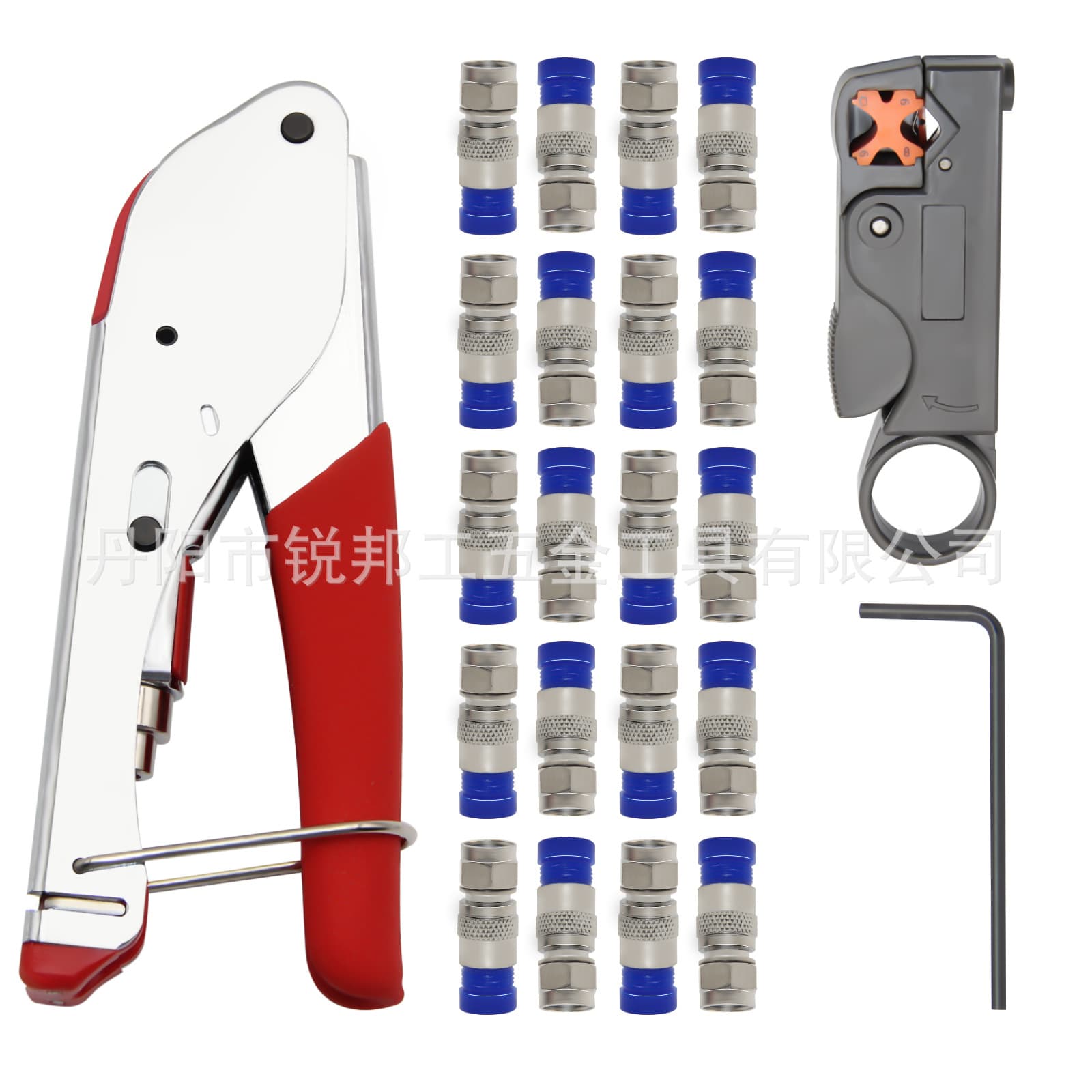 Wire Stripper Crimping Tool Kit with Network Cable Pliers, RG59/6 Coaxial Cable Crimping Pliers for F Connectors