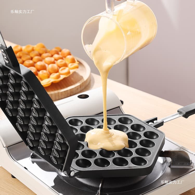 Household Egg Puff Machine Mold, Commercial Egg Puff Baking Pan Machine, Commercial Gas and Electric Egg Puff Maker, Glaze-Proven Factory