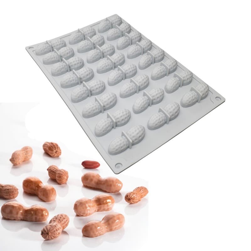 24-Cavity Peanut Chocolate Silicone Mold, Chinese Food Plating Decoration, Baking Mold, DIY Decorative Cake Mold