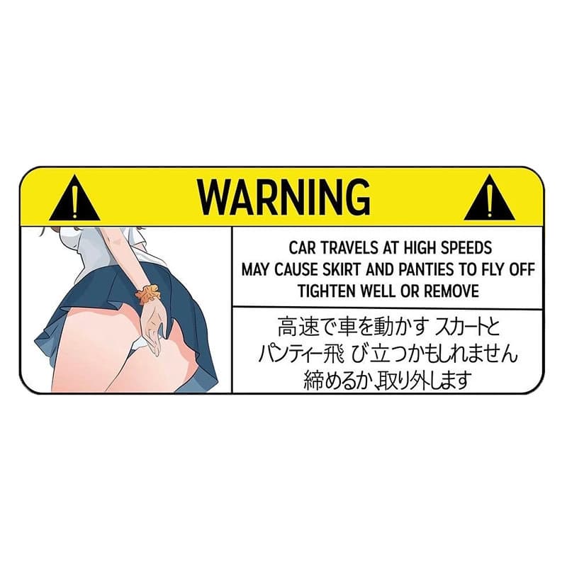 13cm, Cross-border Funny Car Sticker Warning Peeking Slap Anime Vinyl Window Wall Decal