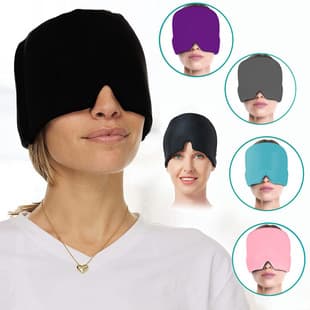 Hydrogel Ice Pack Head Wrap for Migraine Relief, Cold and Hot Therapy Headband, Ice Cap Hat