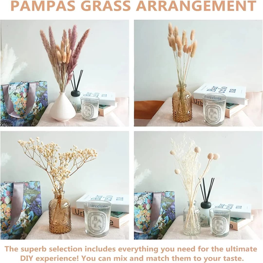Dried Reed Flower Bouquet, Popular Real Flower Living Room Decoration, Natural Floor-Standing Indoor Living Room Ornament