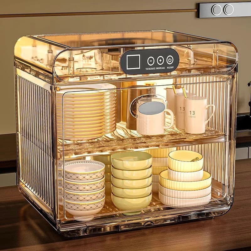 Disinfection Drying Kitchen Storage Shelf Household Cabinet Chopsticks Plate Bowl Dish Tableware Cup Storage Multi-layer Dustproof