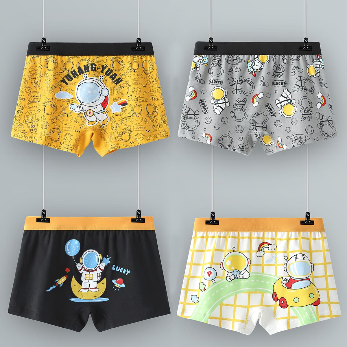 New Kids Cartoon Boxer Briefs Breathable Seamless Boys' Four-Corner Underpants Boys' Teen Student Shorts Wholesale