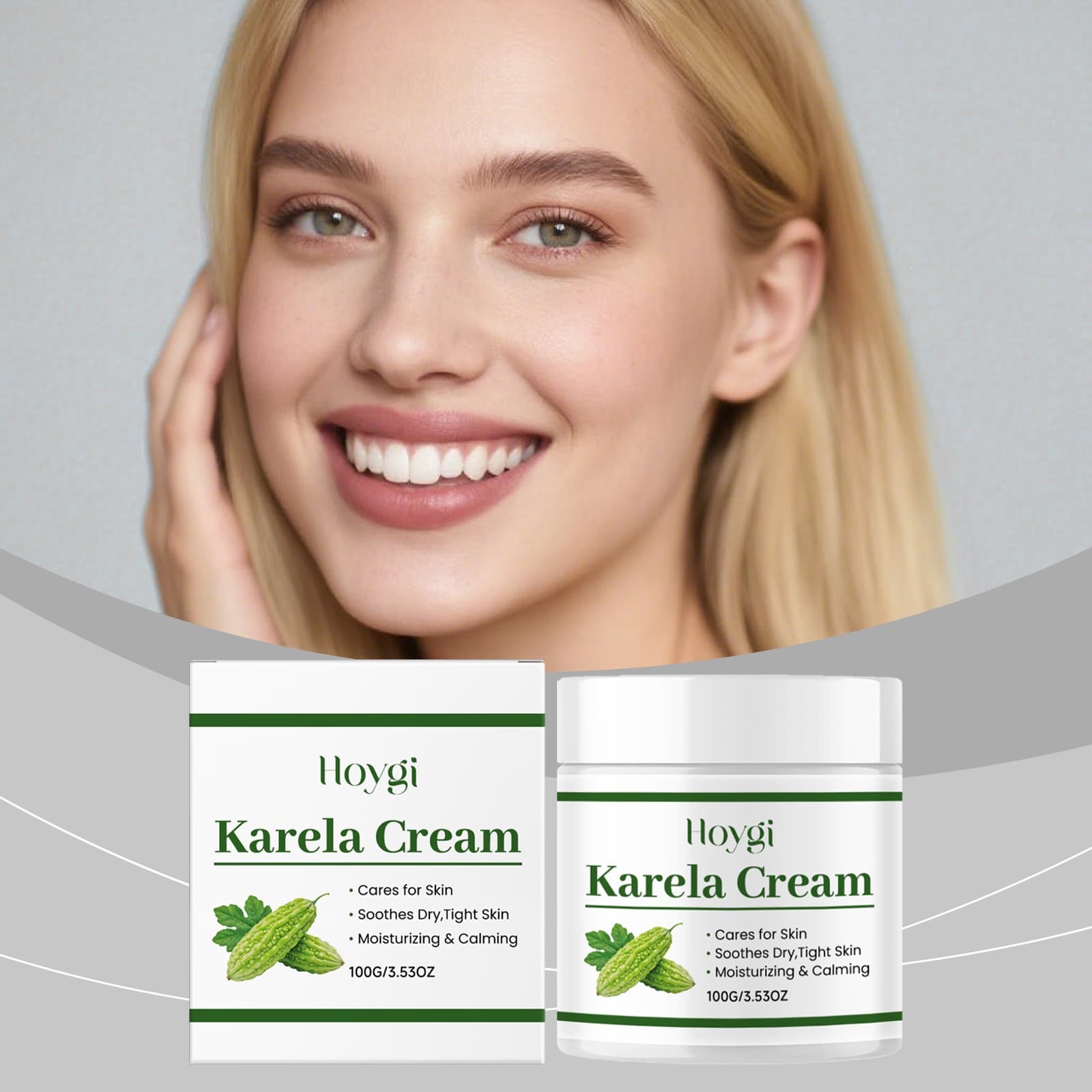 HOYGI Bitter Melon Moisturizing Face Cream - Gentle Skin Care for a Clear, Smooth, and Refreshing Complexion
