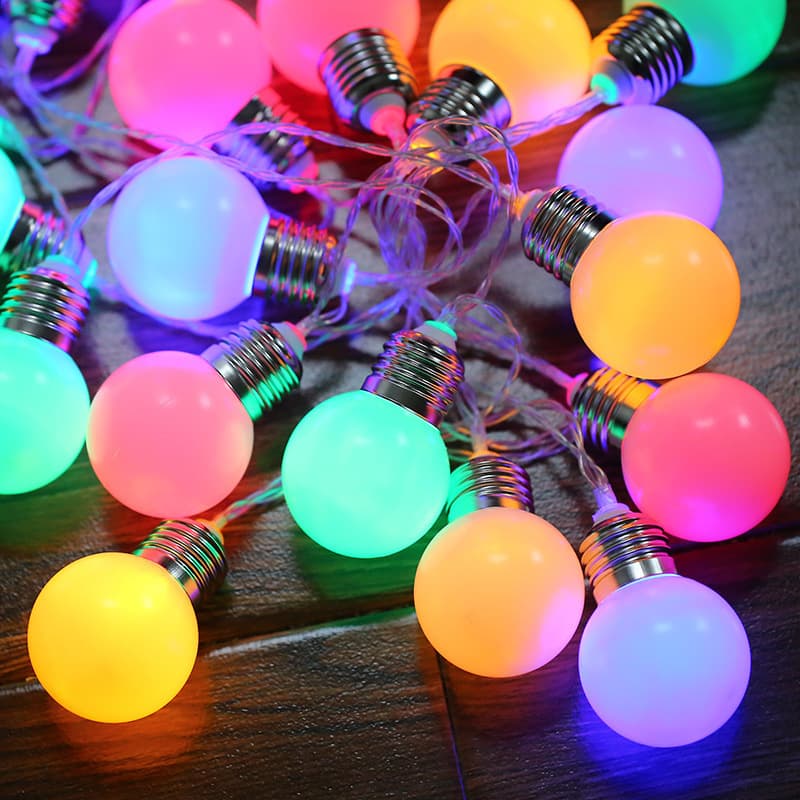 Factory Wholesale LED String Lights Creative Bulbs Vintage Round Bulb String Lights New Year Christmas Holiday Decoration Creative Lights