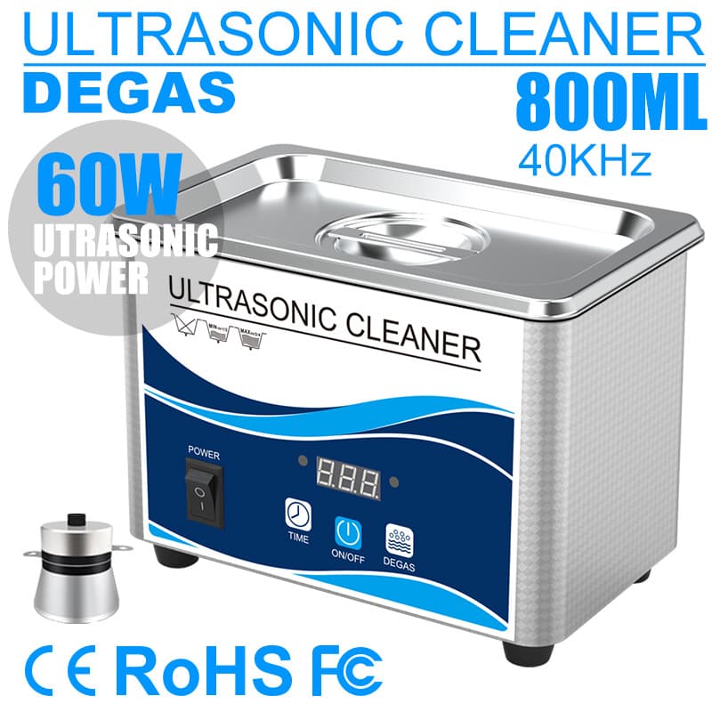 Home Use Small Ultrasonic Cleaner for Jewelry Glasses Denture Cleaning Watch Circuit Board Washing Integrated Design Low Power