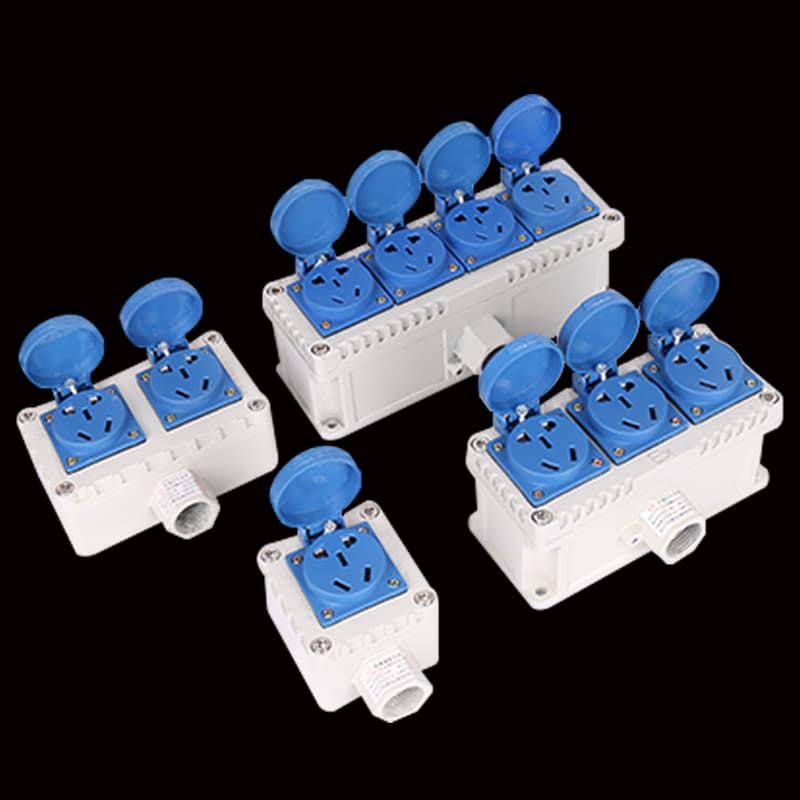 Explosion-proof socket industrial 220V plug 380V three-hole five-hole construction site dedicated power supply, drop-proof explosion-proof recessed 86-type