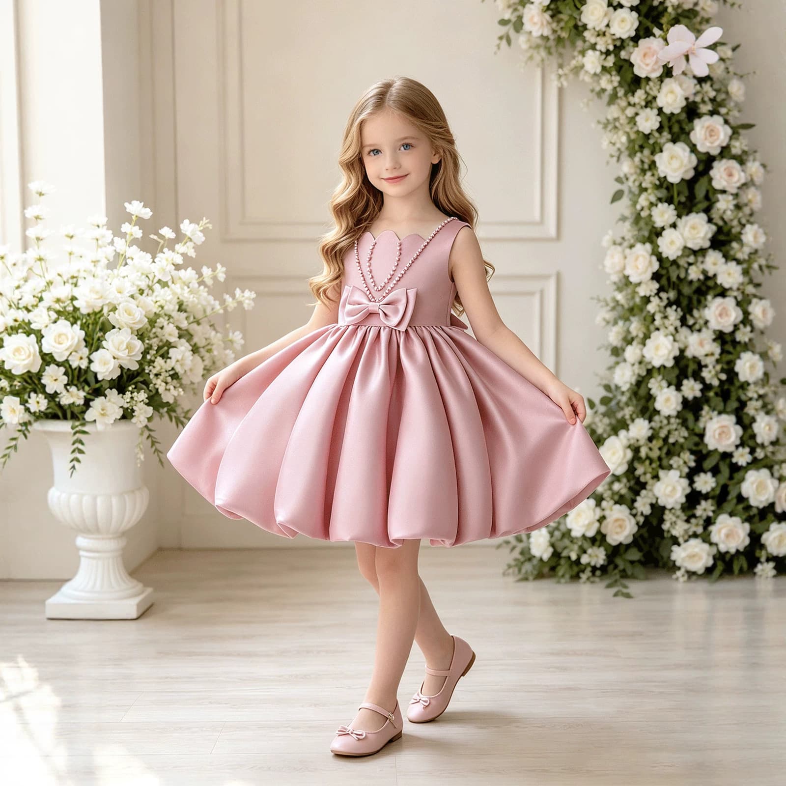 Cross-border Girls' Dress Latest Party Wear Dresses for Girl Flower Girl Dress Wholesale Stock