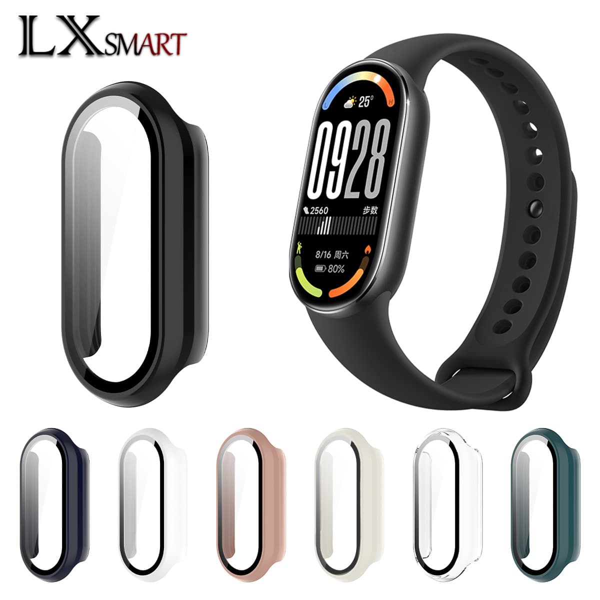 Compatible with Xiaomi 10 Pro Smart Band 8/9 Pro Xiaomi 10 Protective Case PC Integrated Watch Case Tempered Film