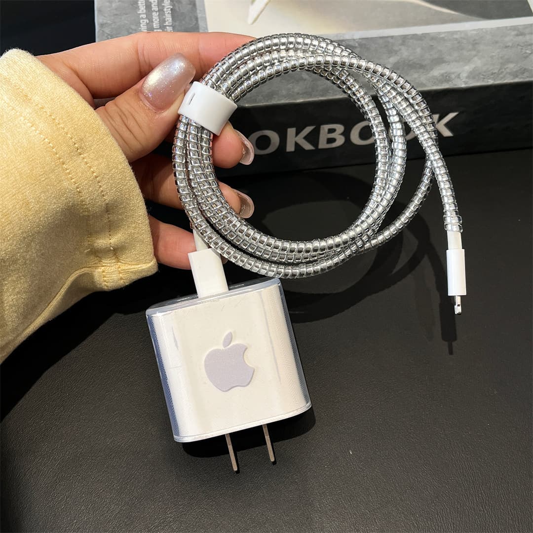 Instagram-style protective case for Apple 20W charger, charging head cover, iPhone 17/16 cable management to prevent breakage.