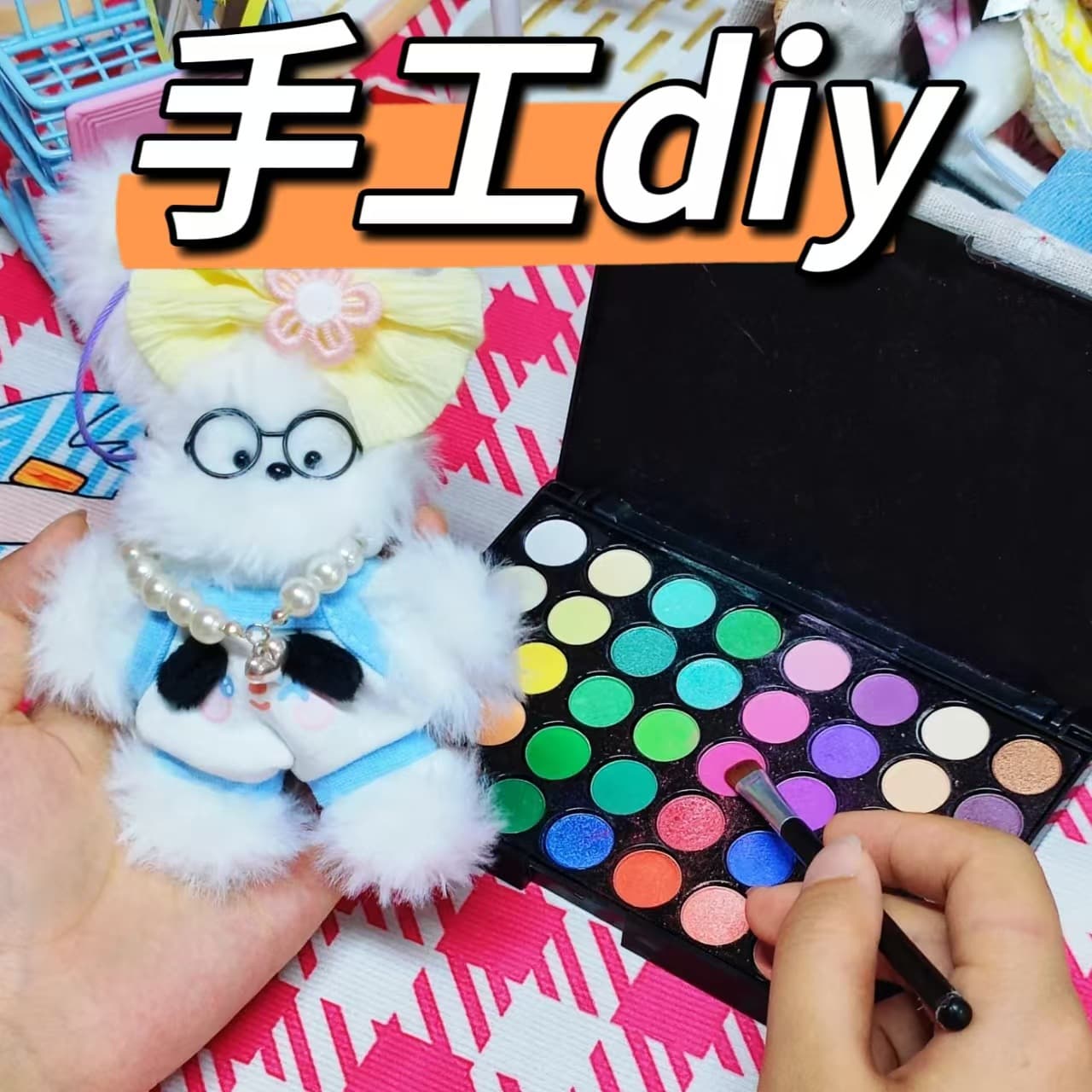 40-Color Soft Clay Powder Palette for Figurine Makeup, Doll Coloring Blush Eyeshadow, Specially for Soft Clay Figurine Coloring