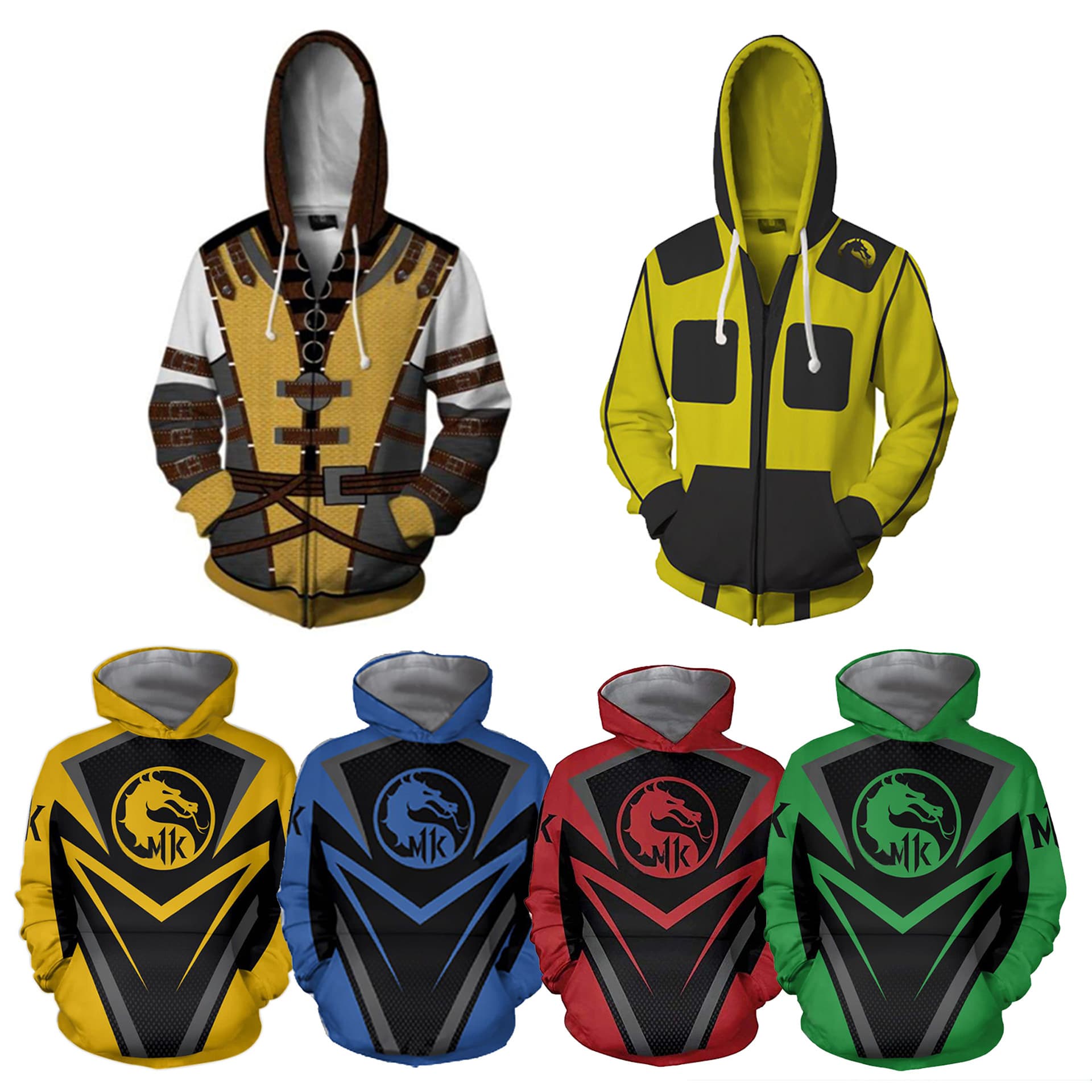 Popular Games Hoodie Real Man Kombat 11 Mortal Kombat 11 Digital Print Hoodie 3D Hoodie