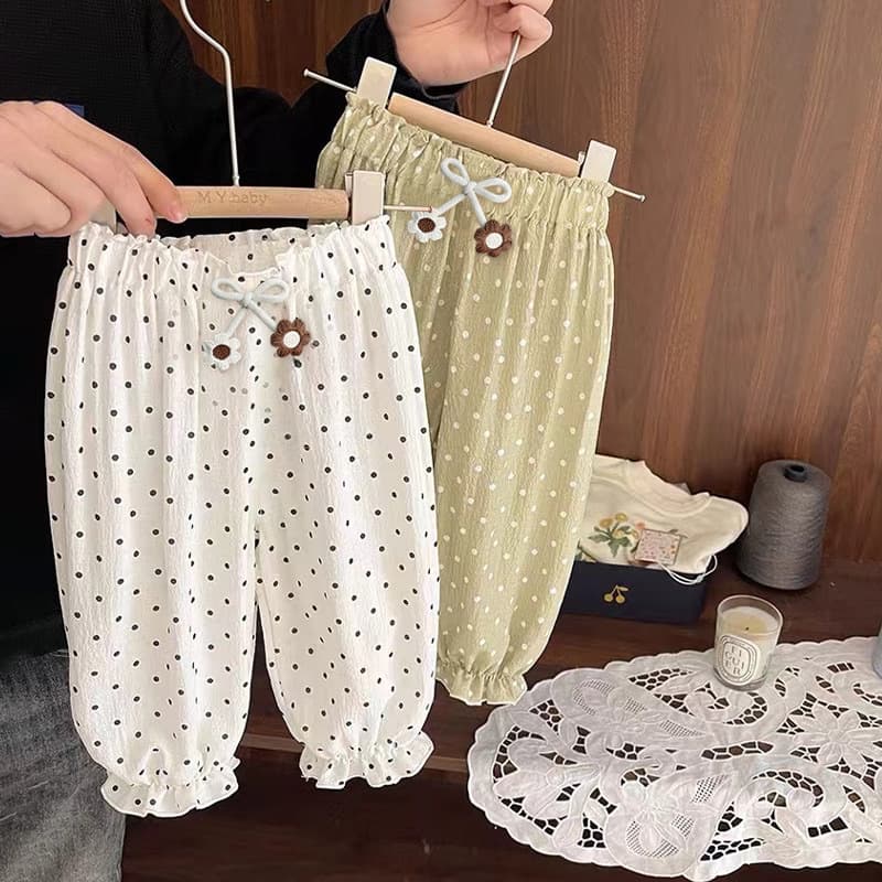 Girls Pants Children Mosquito-Proof Pants Summer 2025 New Stylish Baby Nine-Point Pants Summer Toddler Lantern Pants