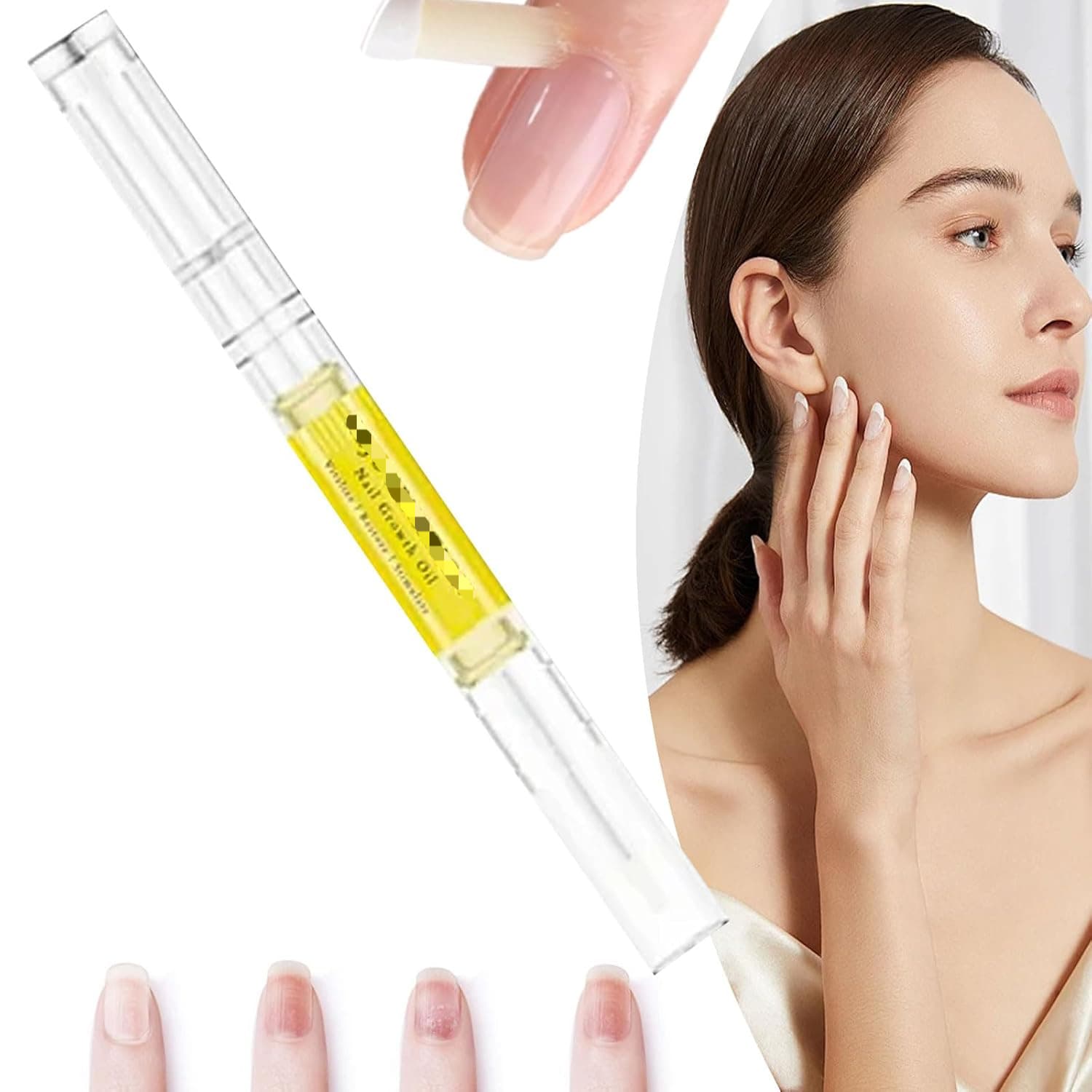 Nail Growth Oil - Promotes nail growth, refreshing and non-greasy, moisturizing and exfoliating, nail nutrition care oil.