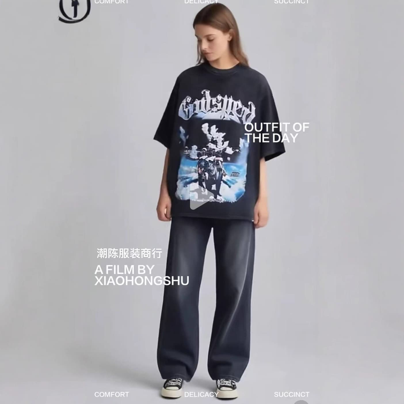 Cross-border Trade 2025 American Street High Street Skull Rock Band Washed Relaxed Fit Short Sleeve T-Shirt for Men and Women