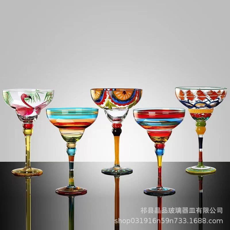 Margarita cup crystal cup bar cocktail cup glass cup goblet champagne cup internet celebrity sparkling wine cup