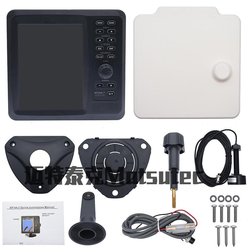 ONWA KFISH-7 Marine Fish Finder Depth Sounder Sonar Fish Finder Dual Frequency with Transducer