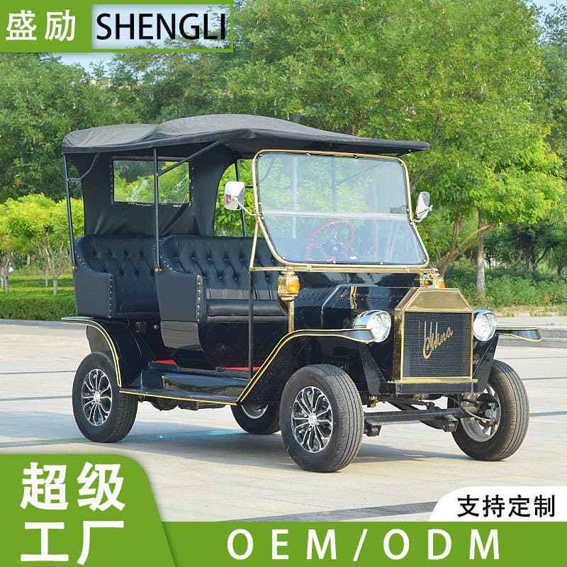European-style vintage cars, four-wheel scenic golf carts, 5-8 seaters, sightseeing shuttle electric sightseeing vehicles