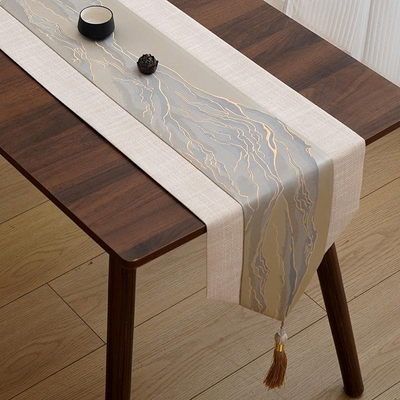 New Chinese Zen Table Runner, Luxury High-End Coffee Table Cloth, Dining Table Cover, TV Cabinet Cover, Tea Table, Tea Mat Pad