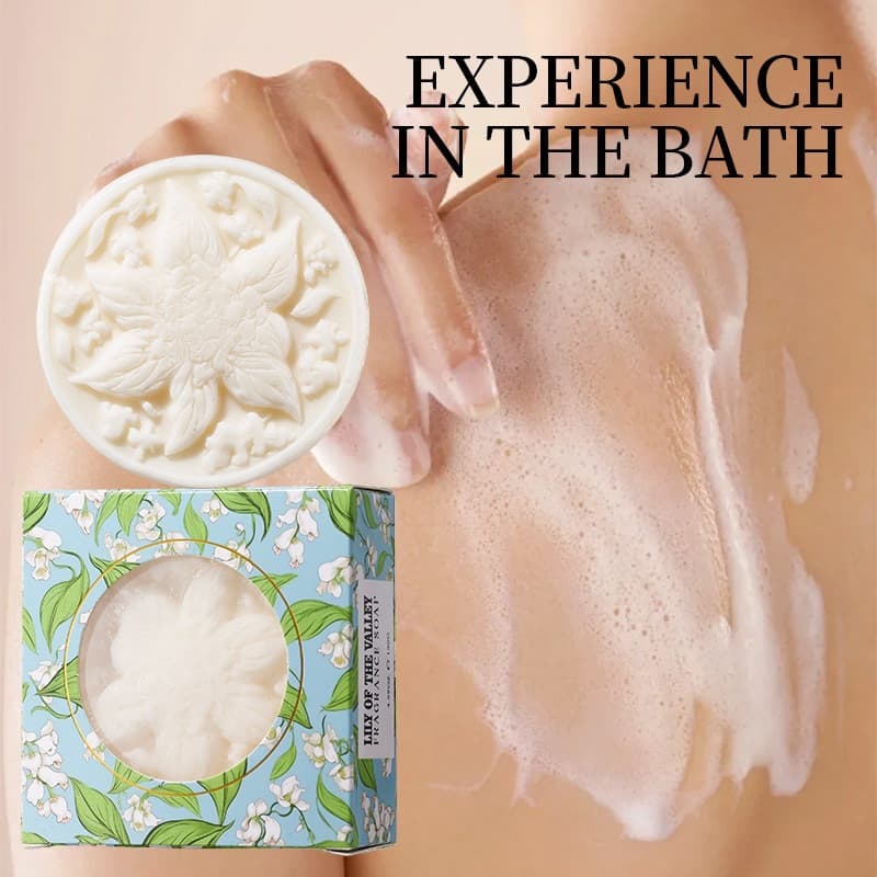 Kormesic All-English Clean and Fresh Floral Lily of the Valley Anti-Mite Fragrance Soap Cross-Border Manufacturer Wholesale