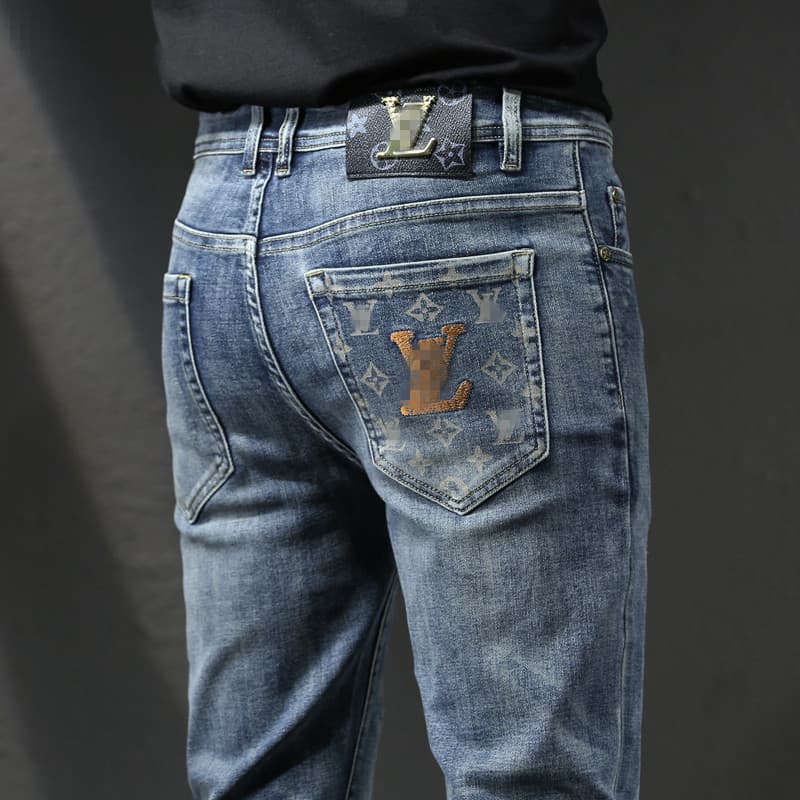 New Autumn/Winter Men's Jeans High Quality Stretch Skinny Fit Casual Pants for Young Men