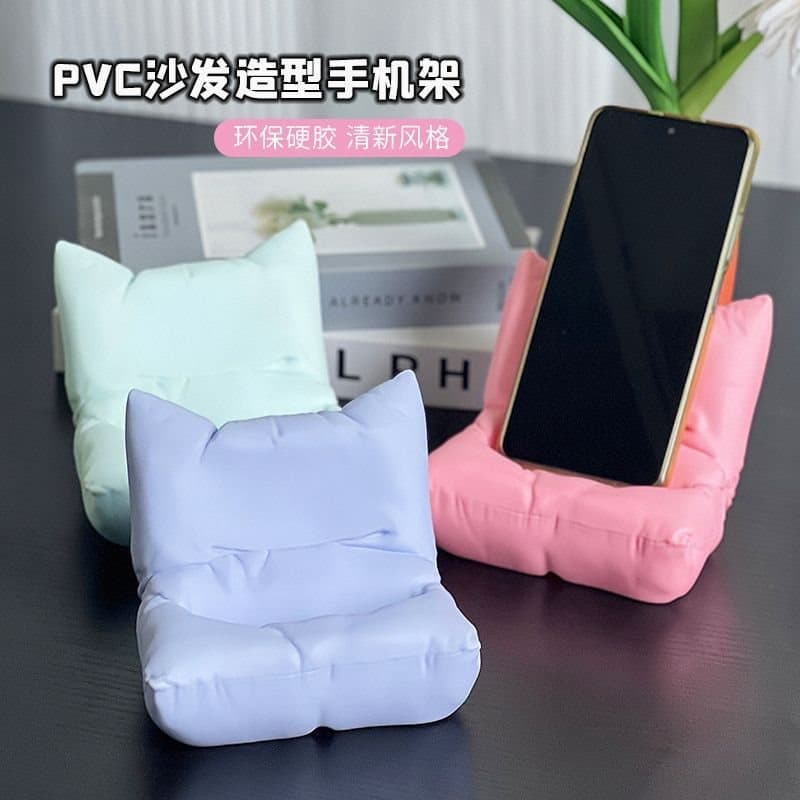 Office Small Fresh Design Binge-Watching Lazy Short Video Desktop Ornament Sofa Phone Stand Cute Creative