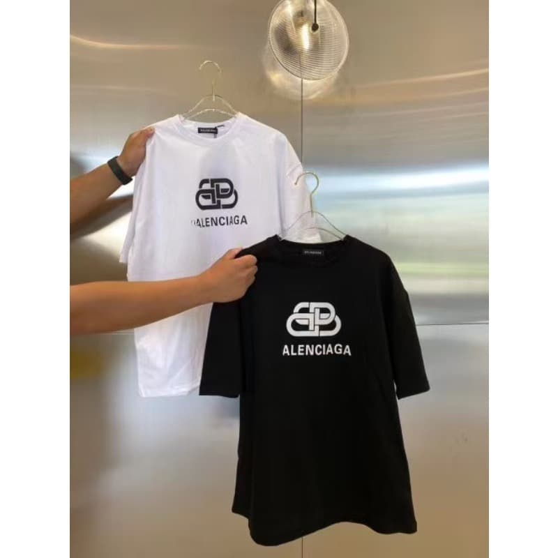 B Brand Cross-border Short Sleeve T-shirt for Men and Women, Trendy Embroidery Print, Loose Round Neck Half Sleeve Top, Streetwear