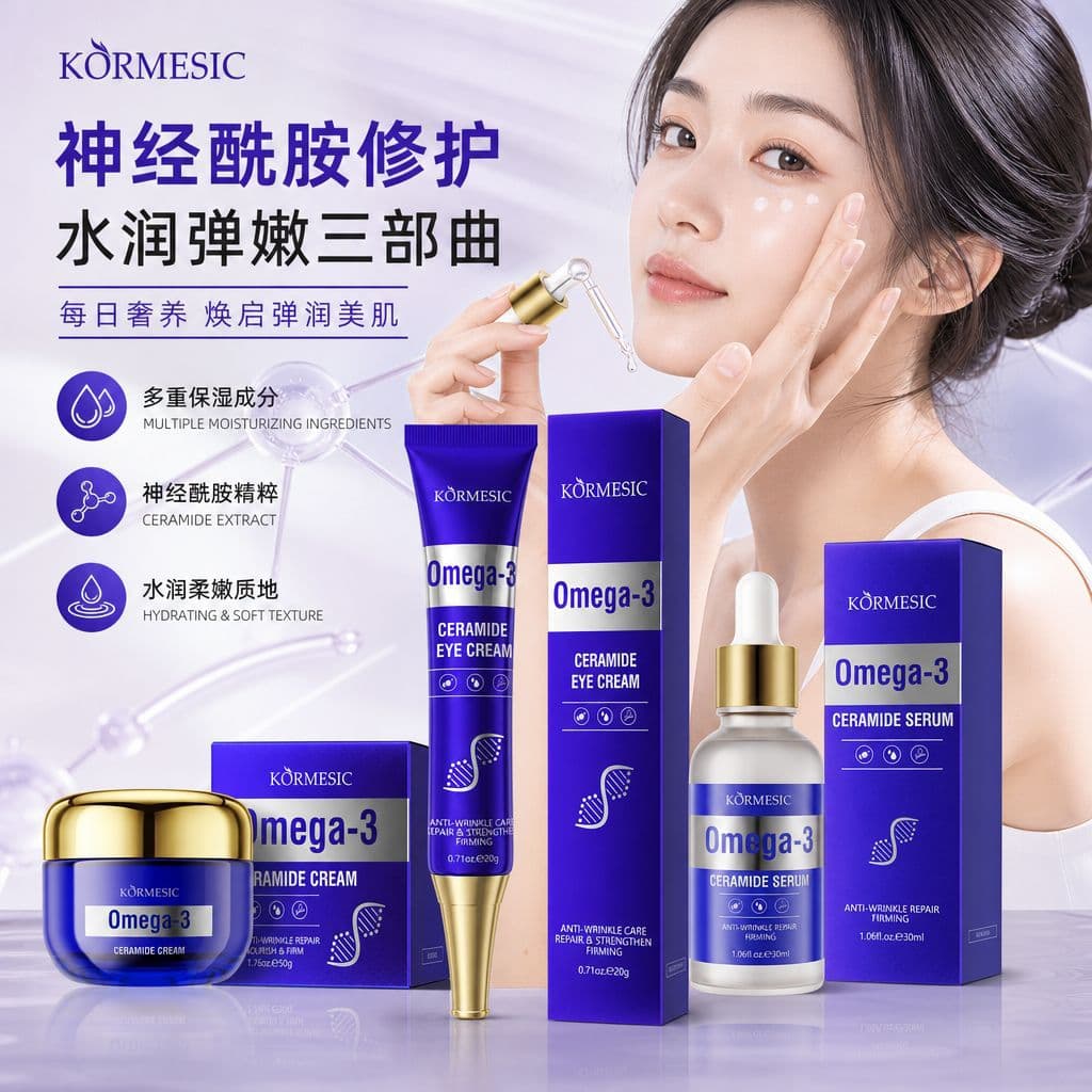 Amazon's popular KORMESIC Ceramide Cream Essence Eye Cream Skincare Trio manufacturer approved