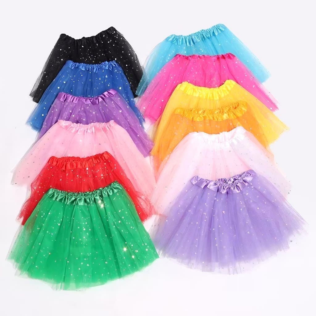 Tutu girls' princess short skirt versatile children's half skirt for dance practice performance birthday parties.