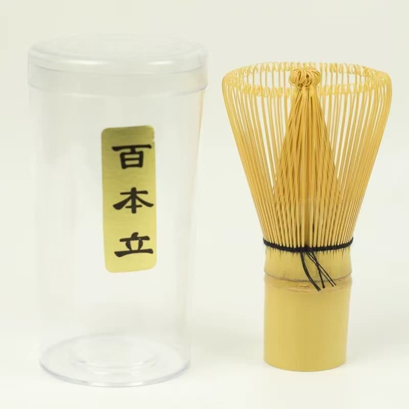 Japanese Matcha Tea Set Three-Piece Set with Bamboo Whisk (Chasen) Handmade for Whisking Matcha