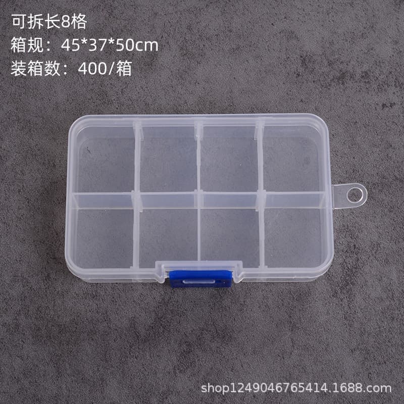 Transparent PP Organizer Box 5 Grid 10 Grid 15 Grid Fixed Removable Parts Packaging Plastic Box Jewelry Screws Wholesale Factory