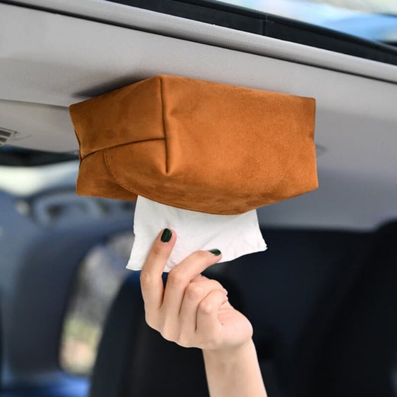 Cross-border TK Amazon Car Tissue Box Car Interior Supplies Accessories Centrally Controlled Magnetic Storage Tissue Box