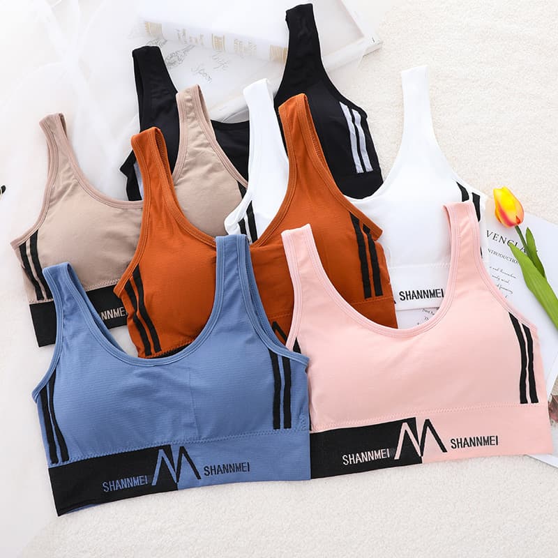 Letter Print Camisole, Push-Up Yoga Sports Bra, Anti-Wardrobe Malfunction Strapless Top for Girls