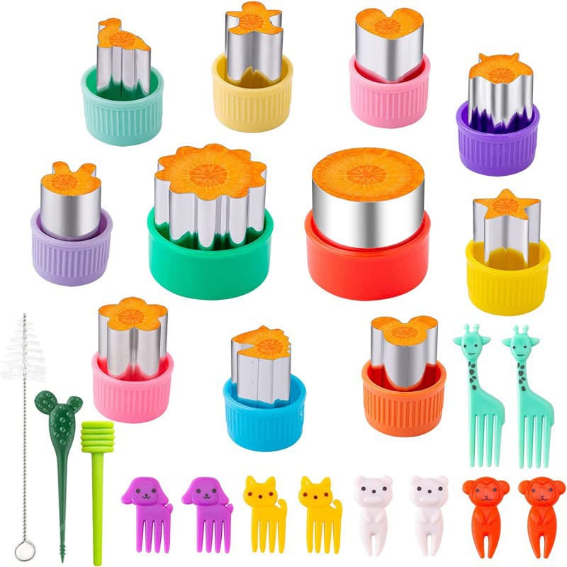 Cross-border 24-Piece Fruit Embossing Mold Set, Cartoon Fruit Butterfly Pasta Cutter, Stainless Steel Cookie Mold