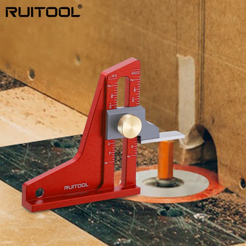 Table Saw Measuring Gauge Metric Imperial Magnetic Height Gauge for Circular Saw Engraving Machine Inverted Fine Adjustment Saw Table Height Gauge