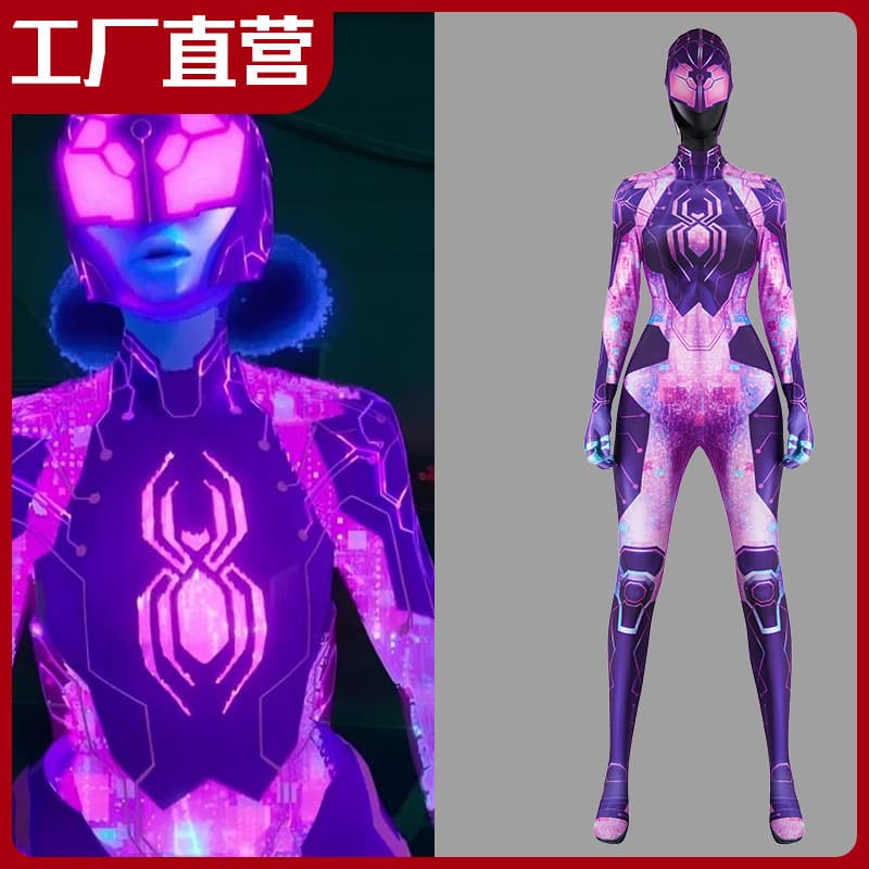 A generation of new dimensional byte Spider-Man cos clothing Spider-Man vertical and horizontal universe with cosplay clothing women