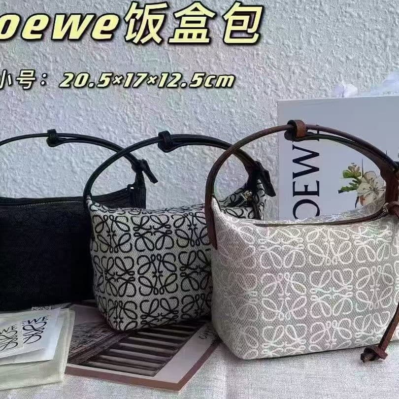 2026 New Loewe Cubi New Color Print Handheld 3D Women's Lunch Box Bag Small Size Hot Sale Coin Purse