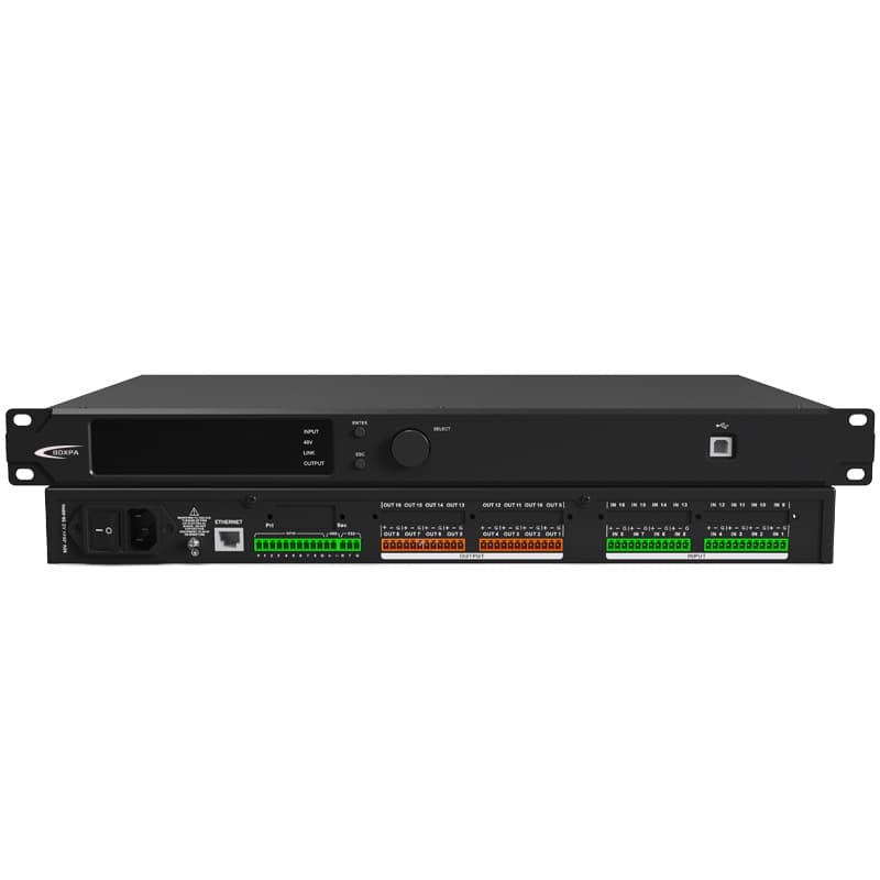 Beidou Star 8-in 8-out Conference Audio-Video Matrix Processor, Conference Echo Canceller, Automatic Gain Suppressor
