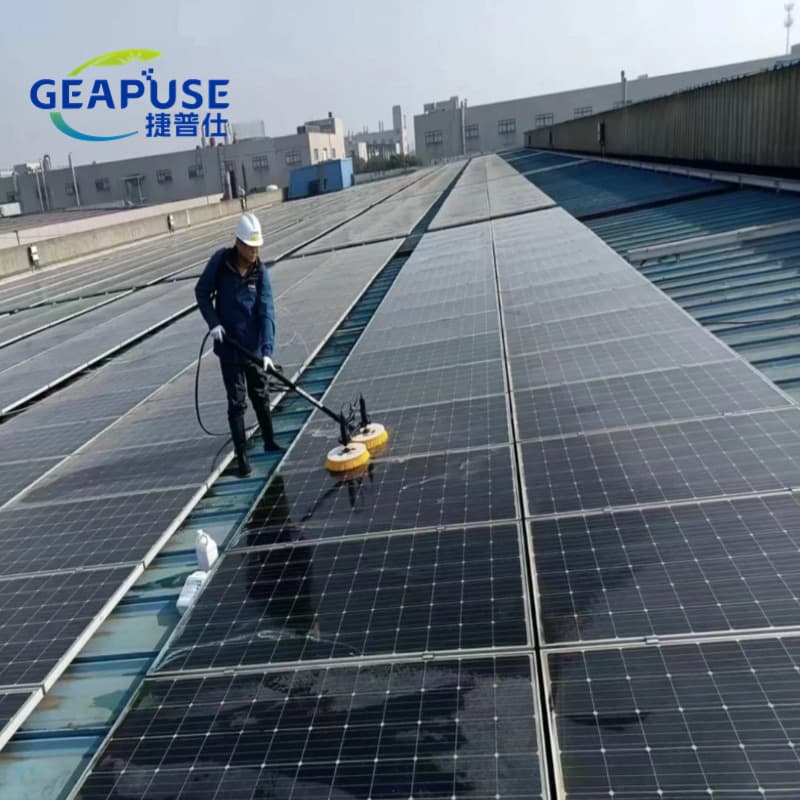 Factory Wholesale Dual Head Solar Panel Cleaning Robot for Amazon Cross-border Cleaning Brush Power Tool