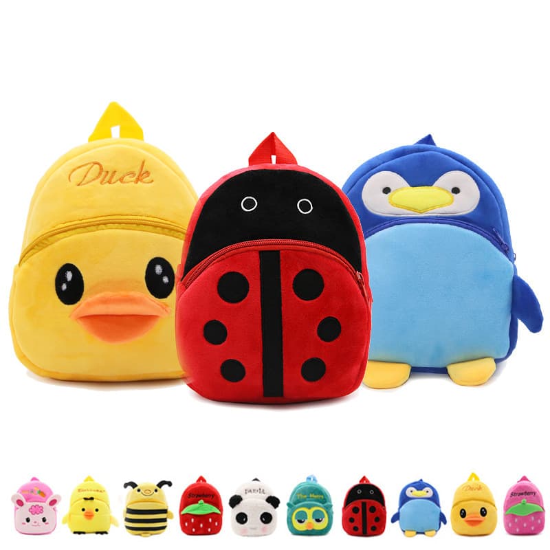 Korean cute cartoon anime children's plush backpack, stress-relief toy backpack, hot seller on Taobao from manufacturers.
