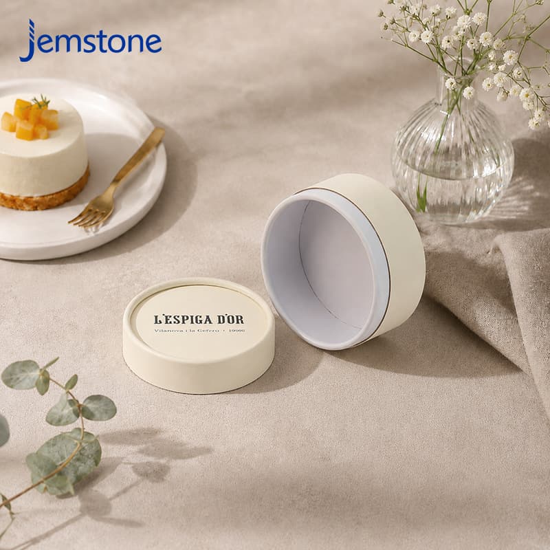 Cake Cup Cylindrical Paper Can Packaging Moisture-Proof Sealed Eco-Friendly Gift Box for Basque Cheesecake, High-Temperature Resistant and Oven-Safe