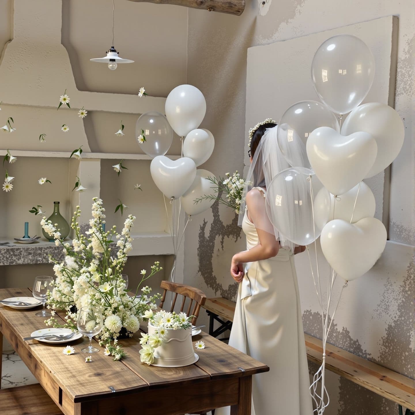 2026 Style Ins Minimalist White Heart Balloon Proposal Marriage Photo Prop Transparent Bubble Ball