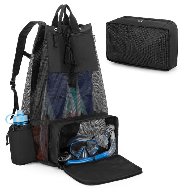 Amazon New Lightweight Diving Bag Mesh Backpack for Snorkeling, Snorkel Gear Backpack with Toiletry Bag